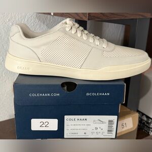 Cole Haan Men's Ivory Leather Sneakers